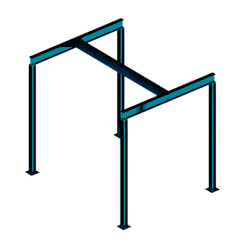 2 goalposts with cross beam