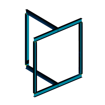 box frame with perpendicular box frame