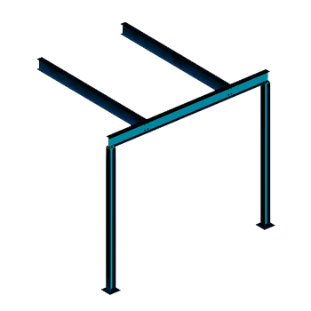 goalpost with 2 cross beams